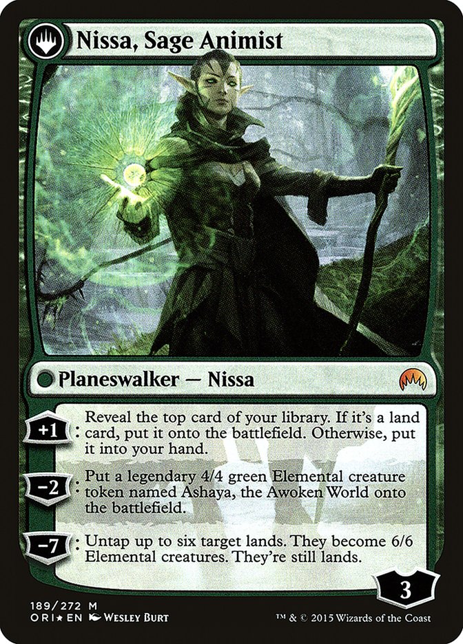 Nissa, Vastwood Seer // Nissa, Sage Animist [Magic Origins Prerelease Promos] | Gamers Paradise
