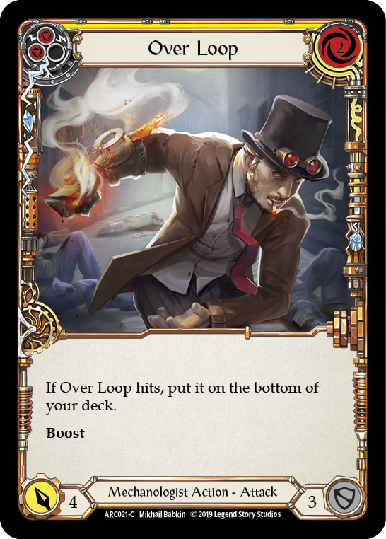 Over Loop (Yellow) [ARC021-C] (Arcane Rising)  1st Edition Rainbow Foil | Gamers Paradise
