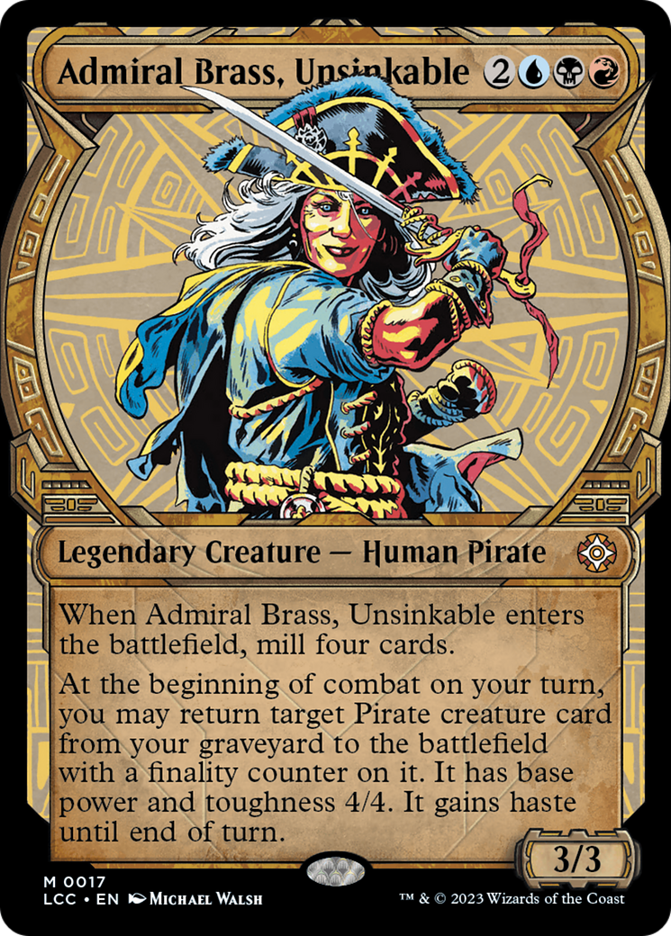 Admiral Brass, Unsinkable (Showcase) [The Lost Caverns of Ixalan Commander] | Gamers Paradise