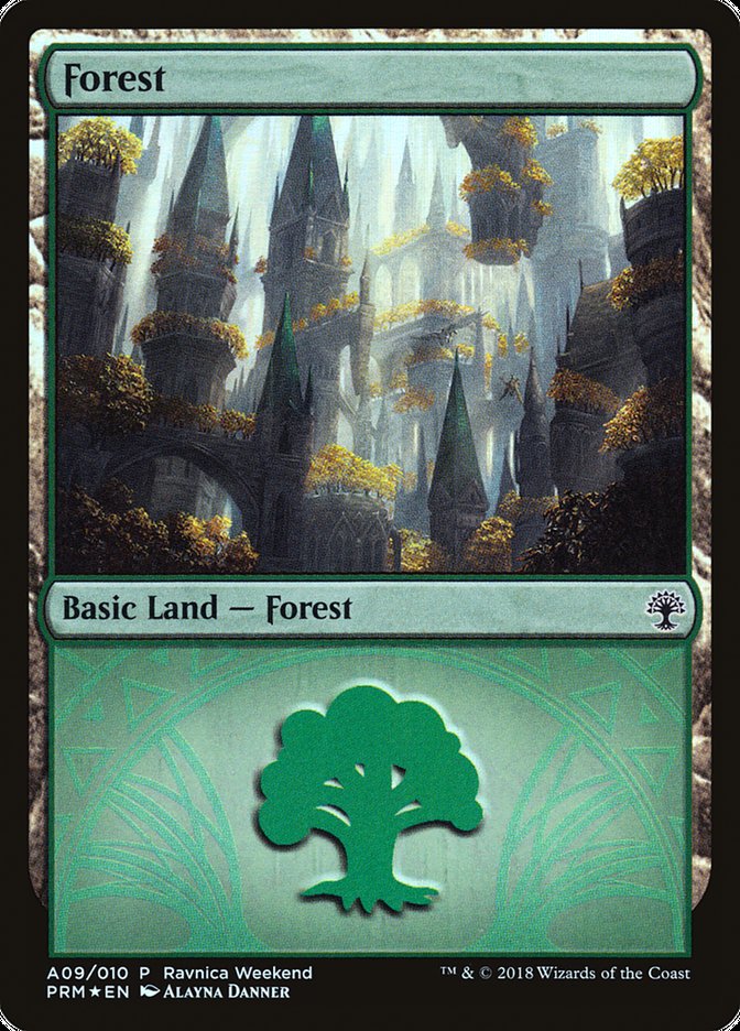 Forest (A09) [Ravnica Allegiance Ravnica Weekend] | Gamers Paradise