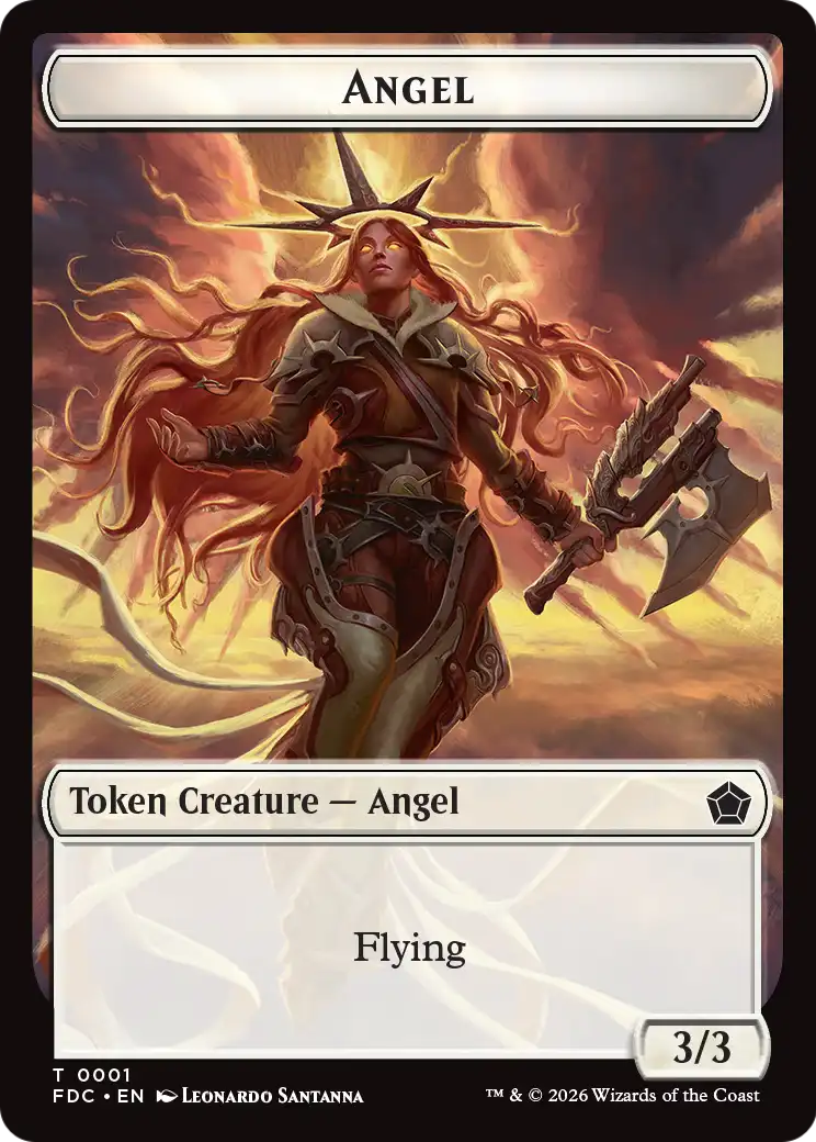 Angel (0001) // Angel (0002) Double-Sided Token [Foundations Commander Tokens] | Gamers Paradise