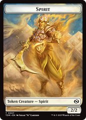 Spirit (0006) // Spirit (0007) Double-Sided Token [Tarkir: Dragonstorm Tokens] | Gamers Paradise