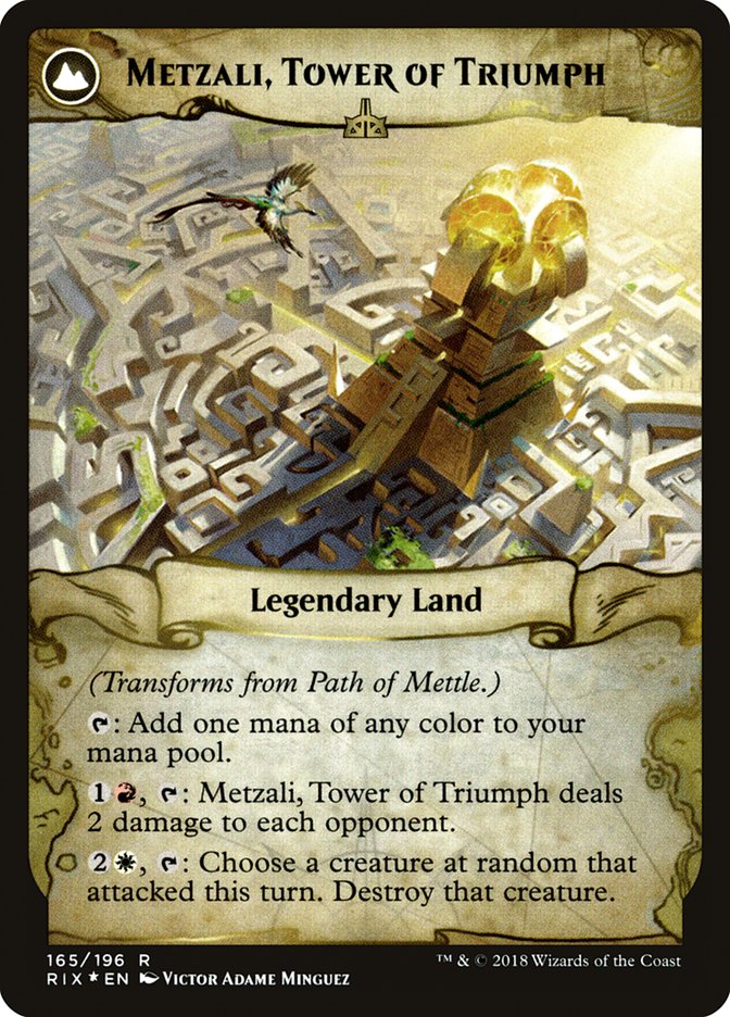 Path of Mettle // Metzali, Tower of Triumph [Rivals of Ixalan Prerelease Promos] | Gamers Paradise