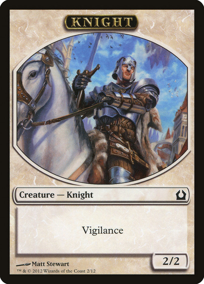 Knight Token [Return to Ravnica Tokens] | Gamers Paradise