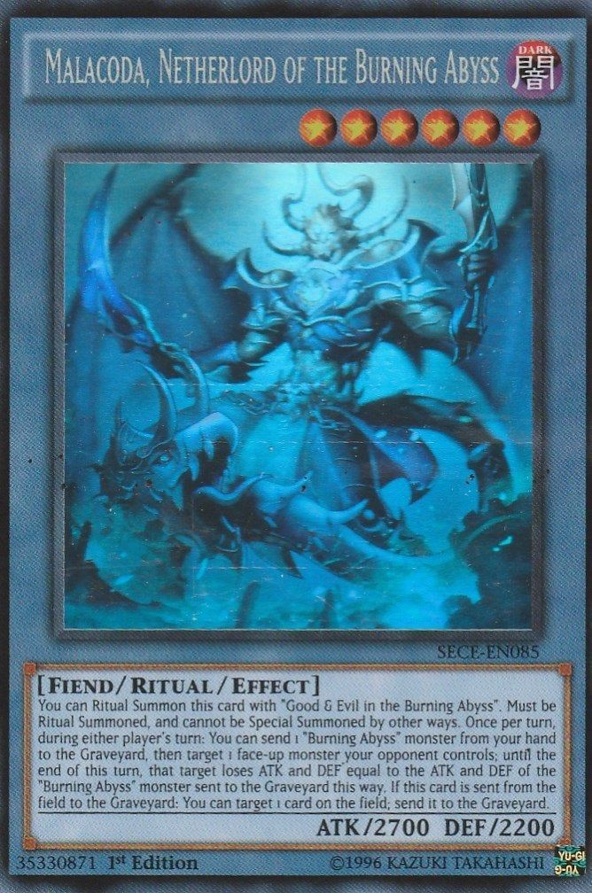 Malacoda, Netherlord of the Burning Abyss [SECE-EN085] Ghost Rare | Gamers Paradise