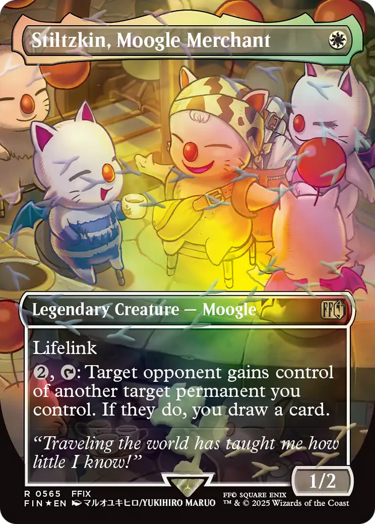 Stiltzkin, Moogle Merchant (Borderless) (Chocobo Track Foil) [FINAL FANTASY] | Gamers Paradise