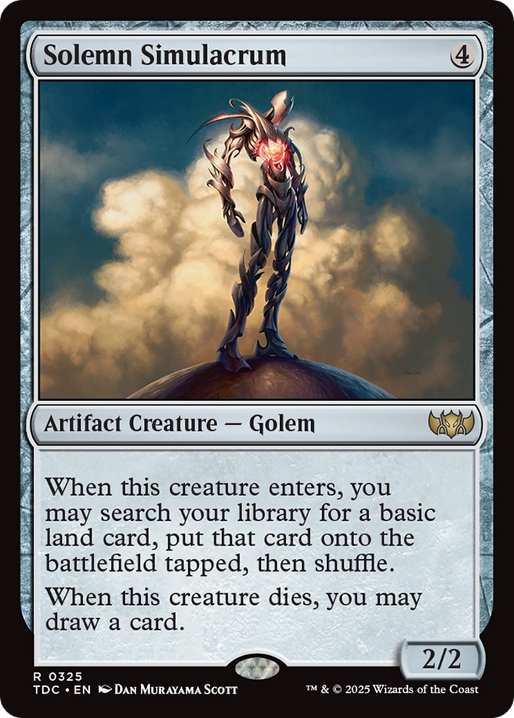 Solemn Simulacrum [Tarkir: Dragonstorm Commander] | Gamers Paradise