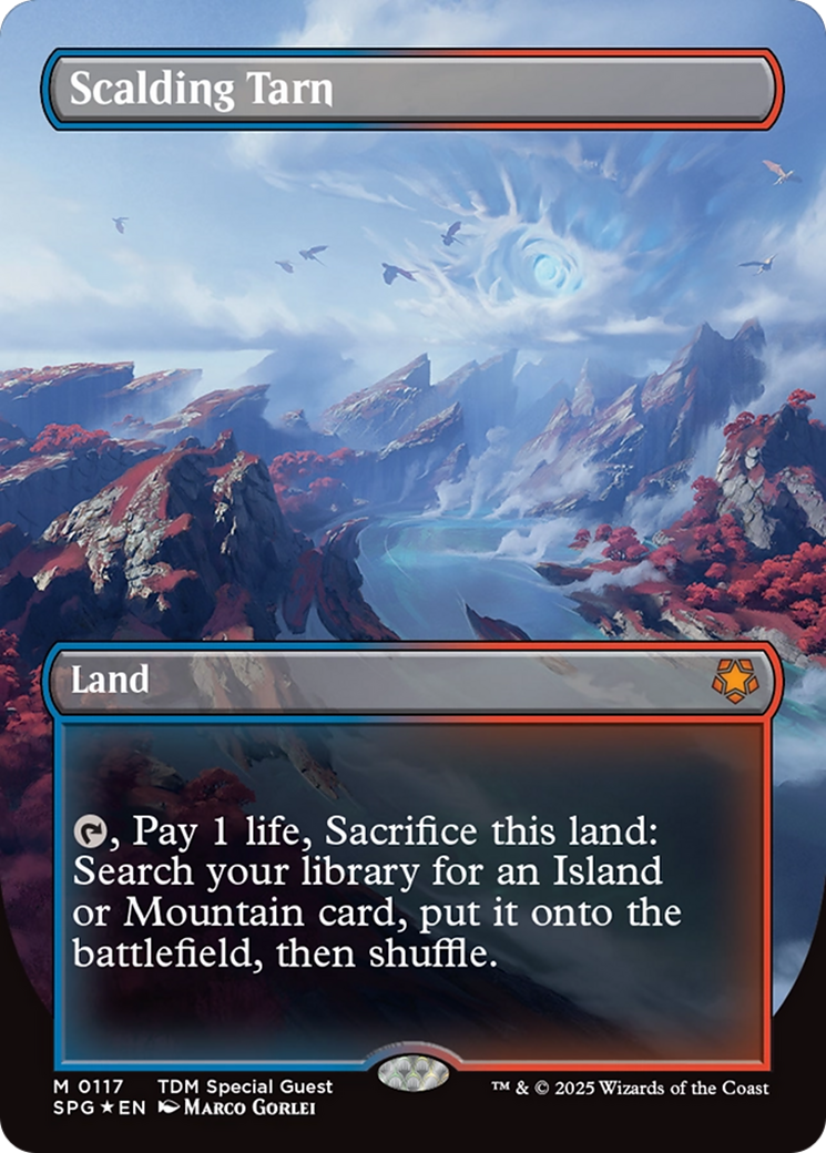 Scalding Tarn (Borderless) (Dragonscale Foil) [Tarkir: Dragonstorm Special Guests] | Gamers Paradise