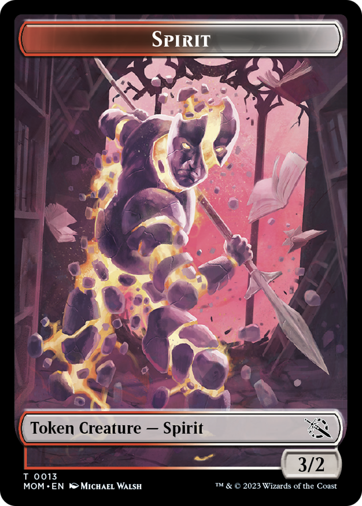 Warrior // Spirit (13) Double-Sided Token [March of the Machine Tokens] | Gamers Paradise