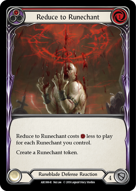 Reduce to Runechant (Red) [ARC088-R] (Arcane Rising)  1st Edition Rainbow Foil | Gamers Paradise