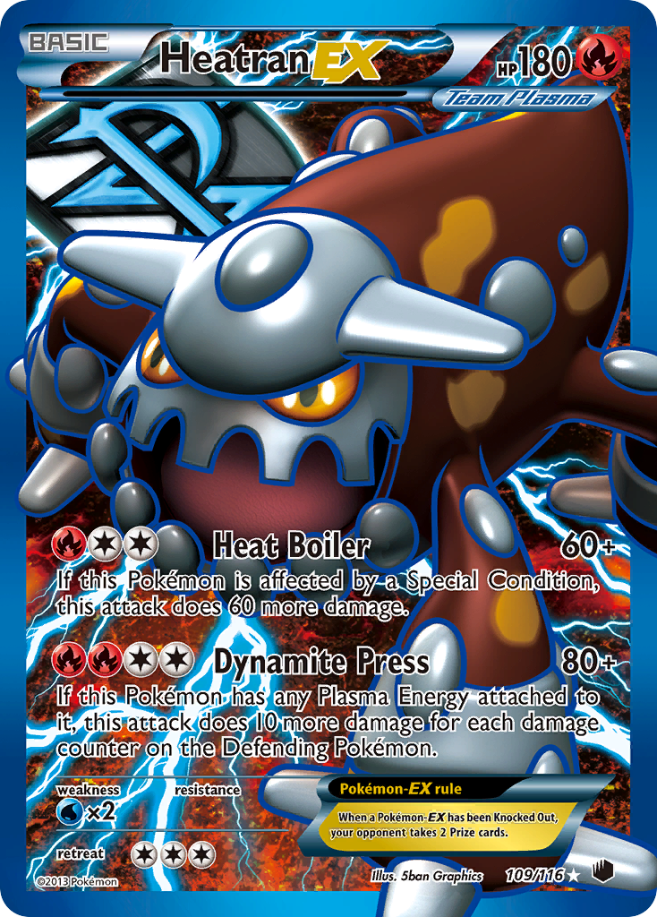 Heatran EX (109/116) [Black & White: Plasma Freeze] | Gamers Paradise