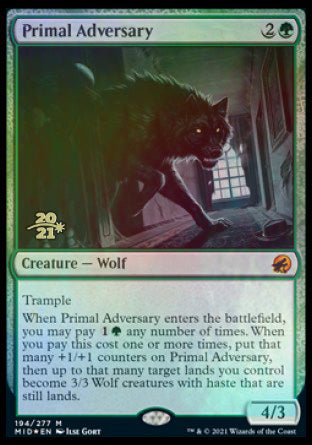 Primal Adversary [Innistrad: Midnight Hunt Prerelease Promos] | Gamers Paradise