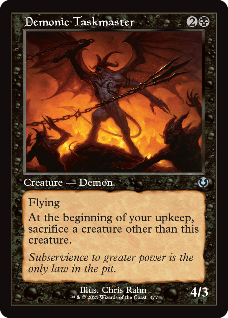 Demonic Taskmaster (Retro Frame) [Innistrad Remastered] | Gamers Paradise