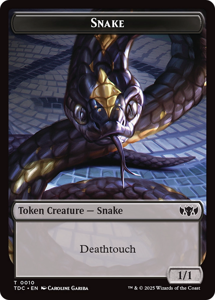 Snake // Myr Double-Sided Token [Tarkir: Dragonstorm Commander Tokens] | Gamers Paradise