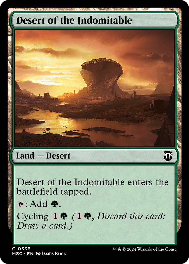 Desert of the Indomitable (Ripple Foil) [Modern Horizons 3 Commander] | Gamers Paradise