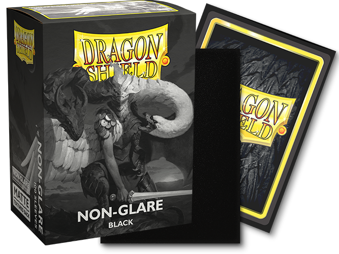 Dragon Shield: Standard 100ct Sleeves - Black (Non-Glare Matte) | Gamers Paradise