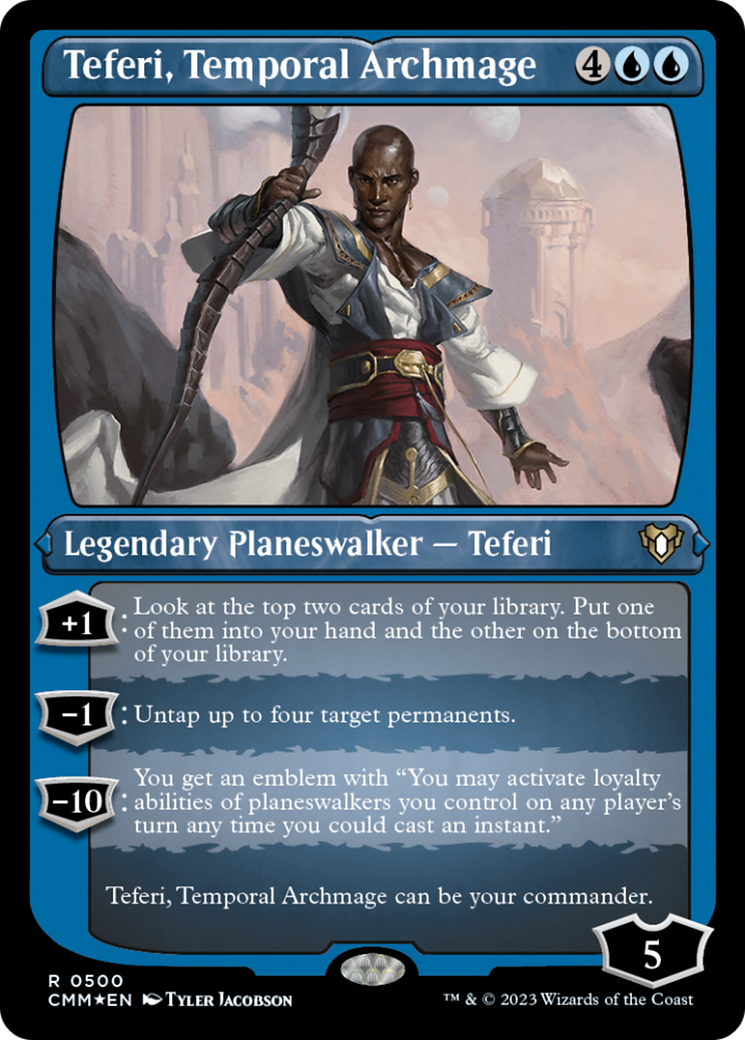 Teferi, Temporal Archmage (Foil Etched) [Commander Masters] | Gamers Paradise