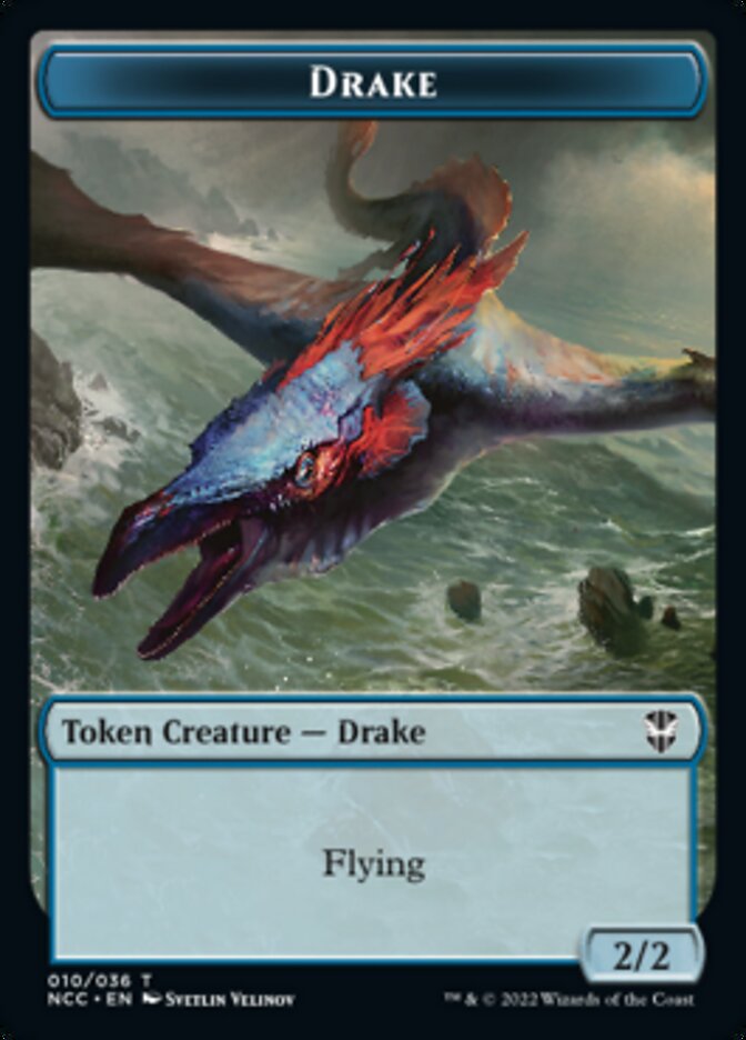 Zombie // Drake Double-Sided Token [Streets of New Capenna Commander Tokens] | Gamers Paradise