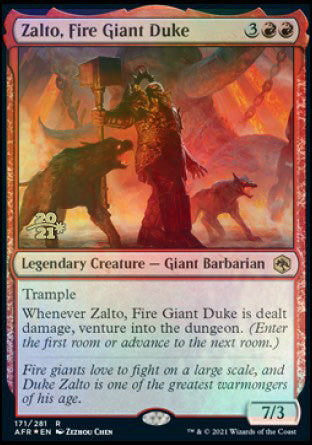 Zalto, Fire Giant Duke [Dungeons & Dragons: Adventures in the Forgotten Realms Prerelease Promos] | Gamers Paradise