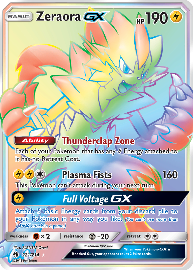 Zeraora GX (221/214) [Sun & Moon: Lost Thunder] | Gamers Paradise