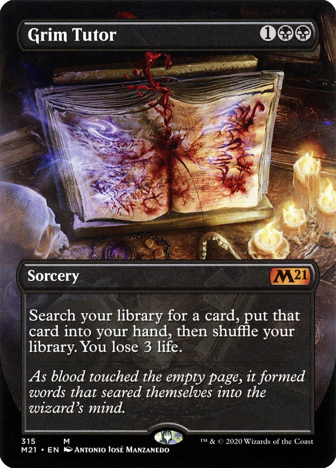 Grim Tutor (Borderless Alternate Art) [Core Set 2021] | Gamers Paradise