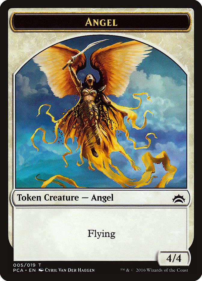 Angel // Saproling Double-Sided Token [Planechase Anthology Tokens] | Gamers Paradise