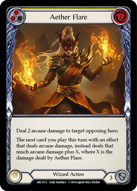 Aether Flare (Yellow) [ARC133-C] (Arcane Rising)  1st Edition Normal | Gamers Paradise