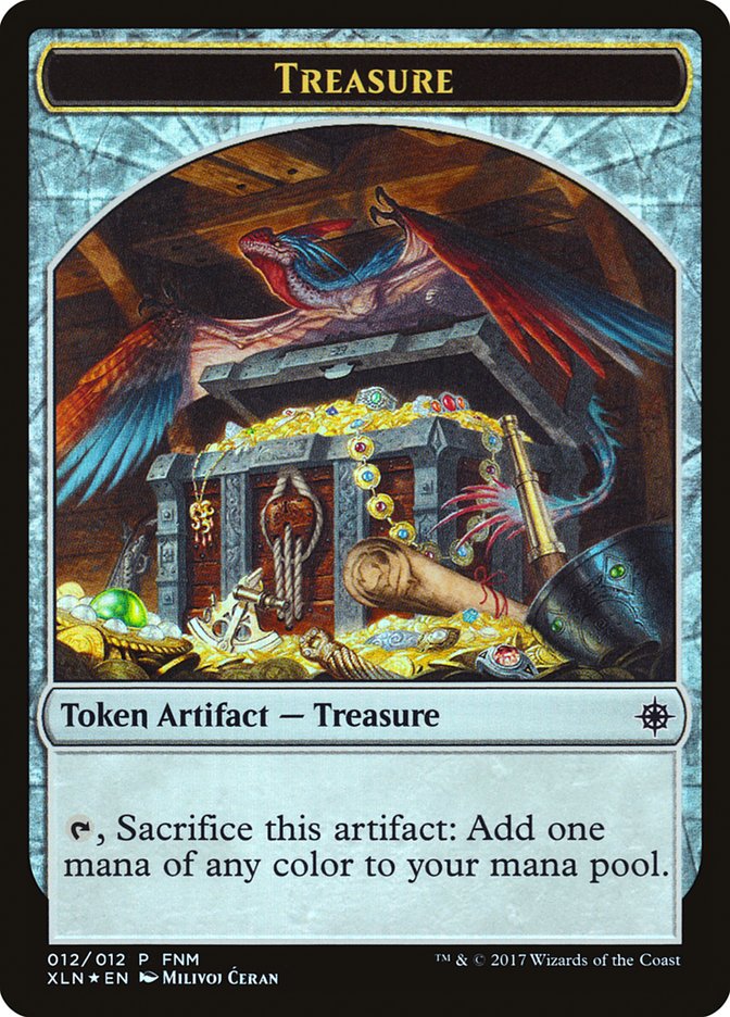 Pirate // Treasure Double-Sided Token [Friday Night Magic 2017] | Gamers Paradise