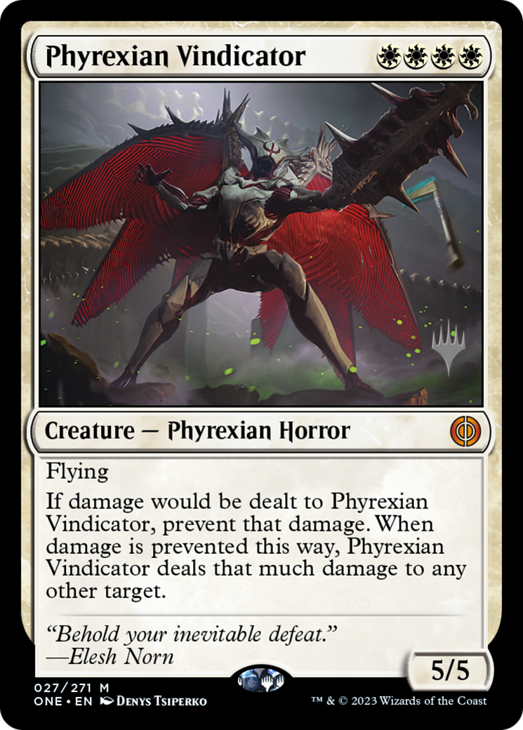 Phyrexian Vindicator (Promo Pack) [Phyrexia: All Will Be One Promos] | Gamers Paradise