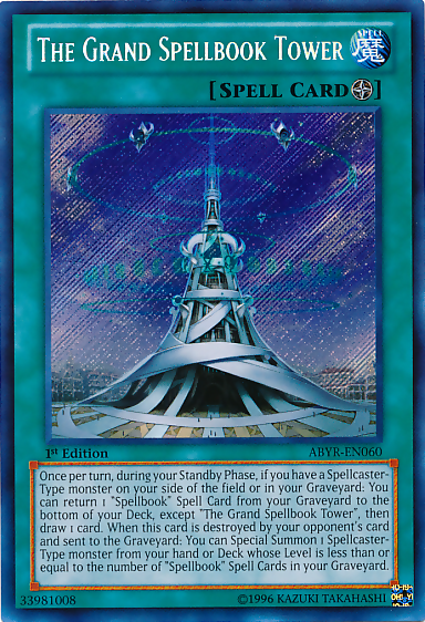 The Grand Spellbook Tower [ABYR-EN060] Secret Rare | Gamers Paradise