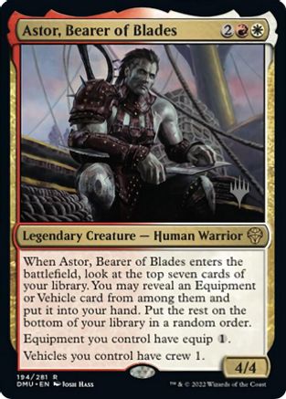 Astor, Bearer of Blades (Promo Pack) [Dominaria United Promos] | Gamers Paradise