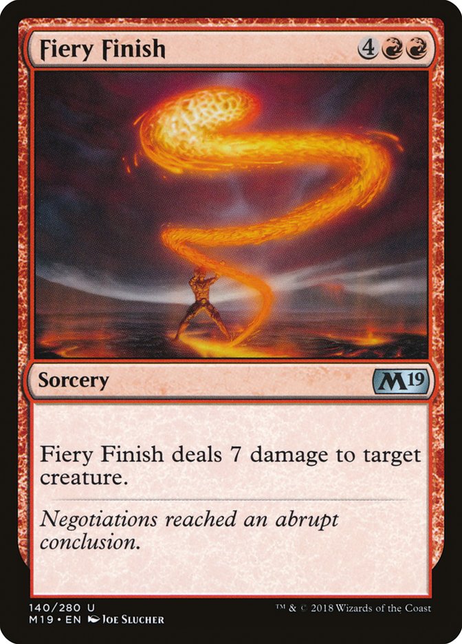 Fiery Finish [Core Set 2019] | Gamers Paradise