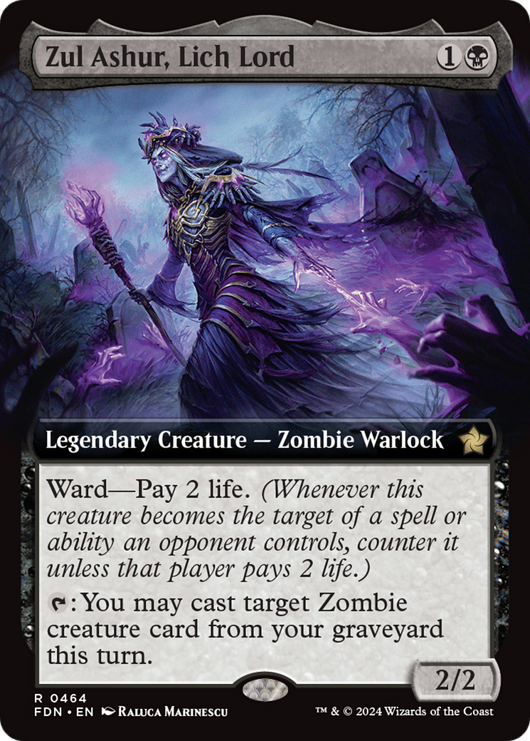 Zul Ashur, Lich Lord (Extended Art) [Foundations] | Gamers Paradise