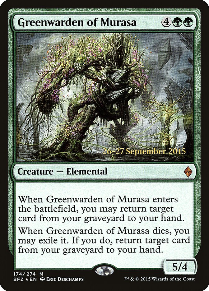 Greenwarden of Murasa [Battle for Zendikar Prerelease Promos] | Gamers Paradise