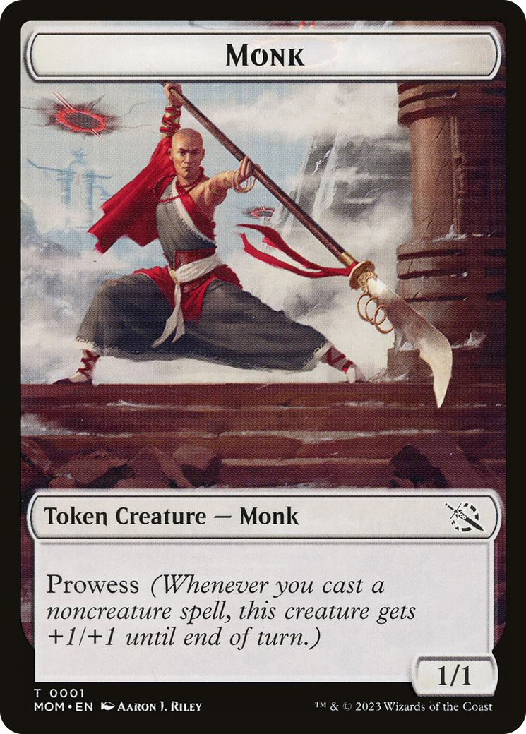 Monk // Spirit (14) Double-Sided Token [March of the Machine Tokens] | Gamers Paradise