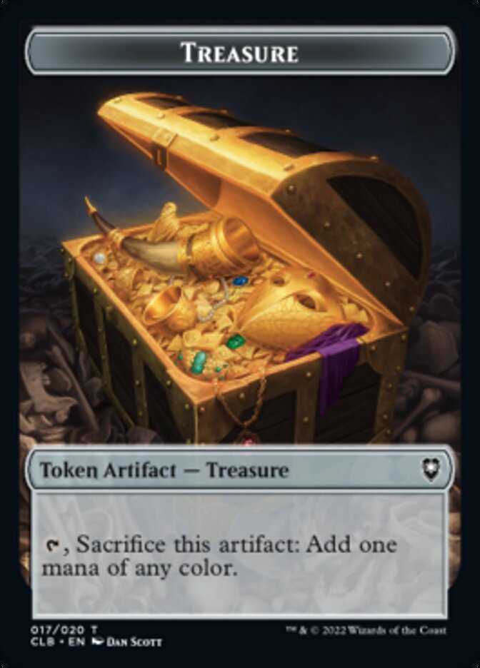 Kor Warrior // Treasure Double-Sided Token [Commander Legends: Battle for Baldur's Gate Tokens] | Gamers Paradise
