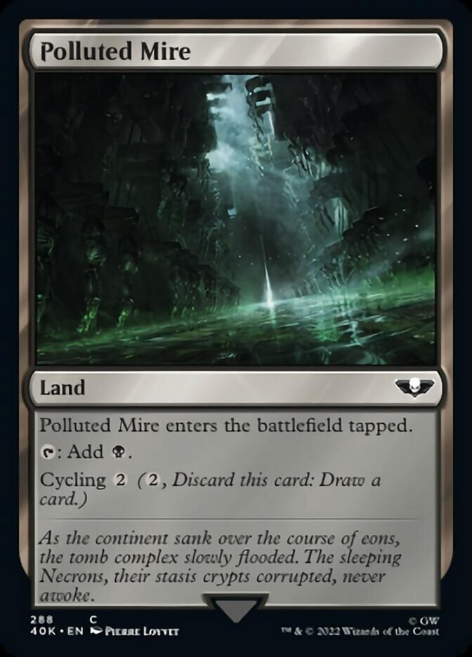 Polluted Mire (Surge Foil) [Warhammer 40,000] | Gamers Paradise