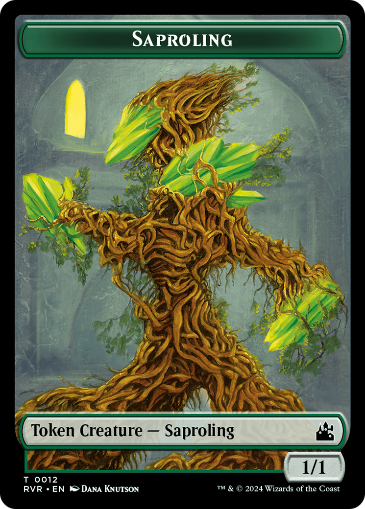 Saproling // Spirit (0004) Double-Sided Token [Ravnica Remastered Tokens] | Gamers Paradise