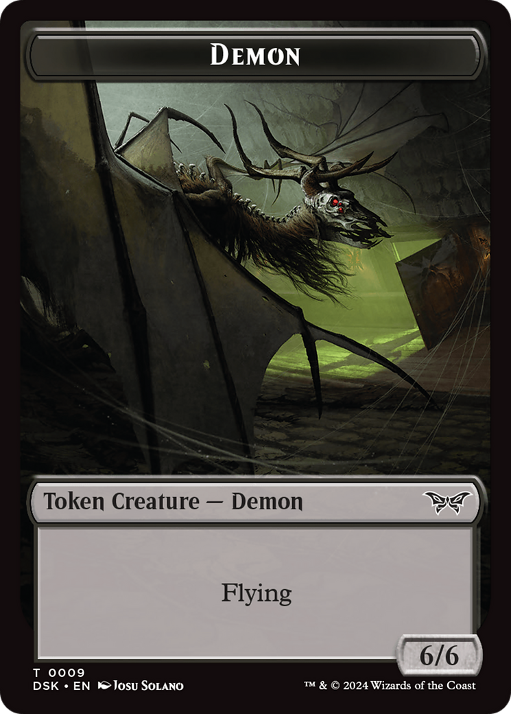 Demon Token [Duskmourn: House of Horror Tokens] | Gamers Paradise