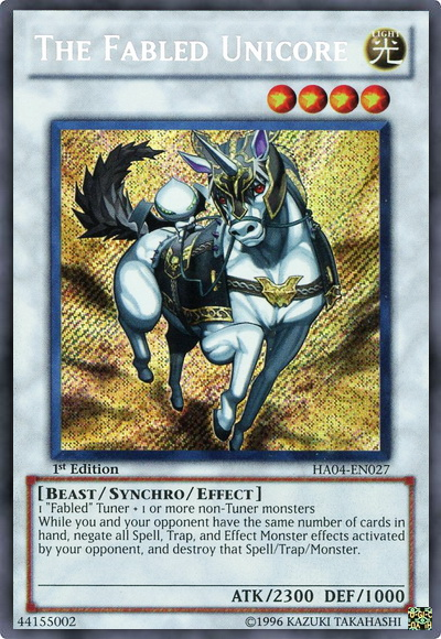 The Fabled Unicore [HA04-EN027] Secret Rare | Gamers Paradise