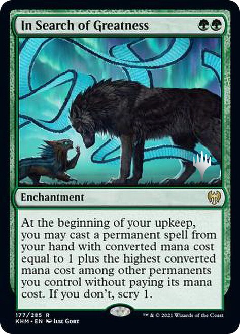 In Search of Greatness (Promo Pack) [Kaldheim Promos] | Gamers Paradise