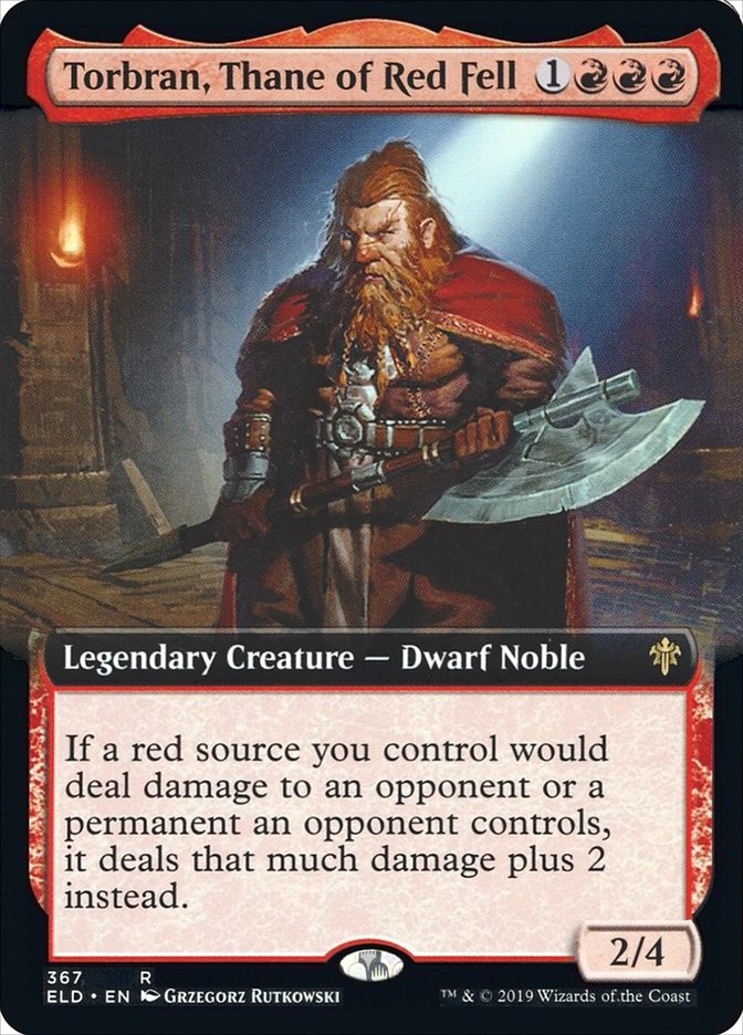 Torbran, Thane of Red Fell (Extended Art) [Throne of Eldraine] | Gamers Paradise