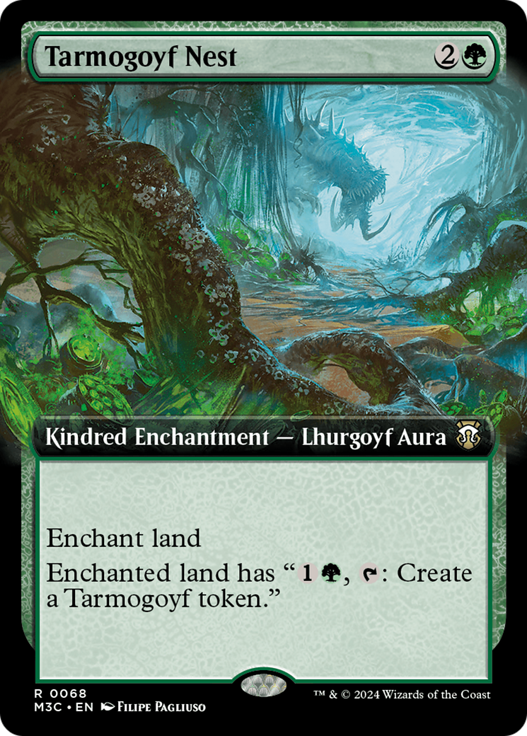 Tarmogoyf Nest (Extended Art) (Ripple Foil) [Modern Horizons 3 Commander] | Gamers Paradise