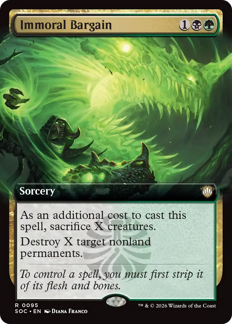Immoral Bargain (Extended Art) [Secrets of Strixhaven Commander] | Gamers Paradise
