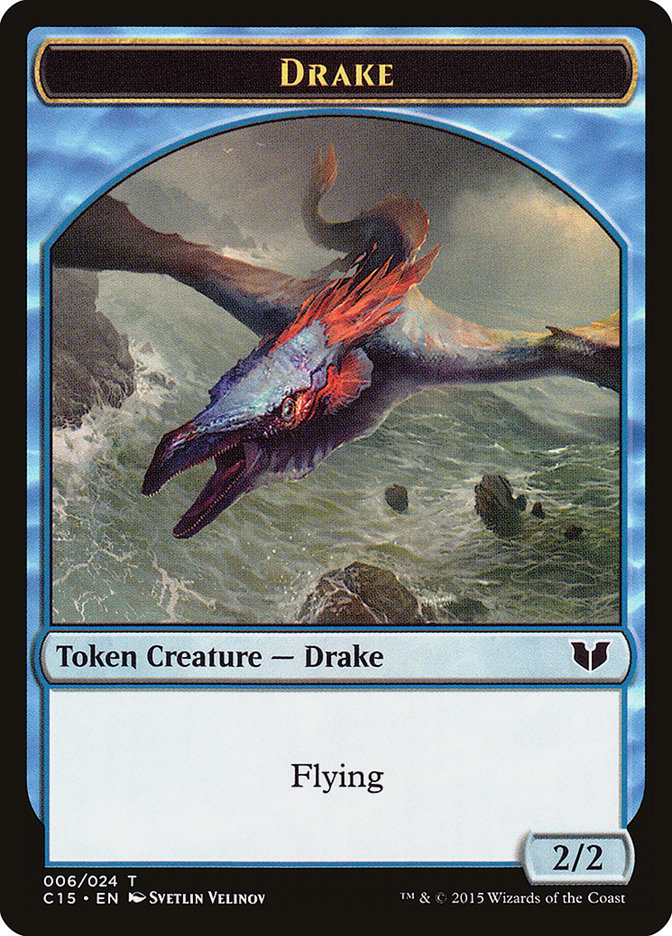Drake // Elemental (020) Double-Sided Token [Commander 2015 Tokens] | Gamers Paradise