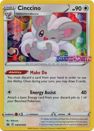 Cinccino (SWSH009) (Prerelease Promo) [Sword & Shield: Black Star Promos] | Gamers Paradise