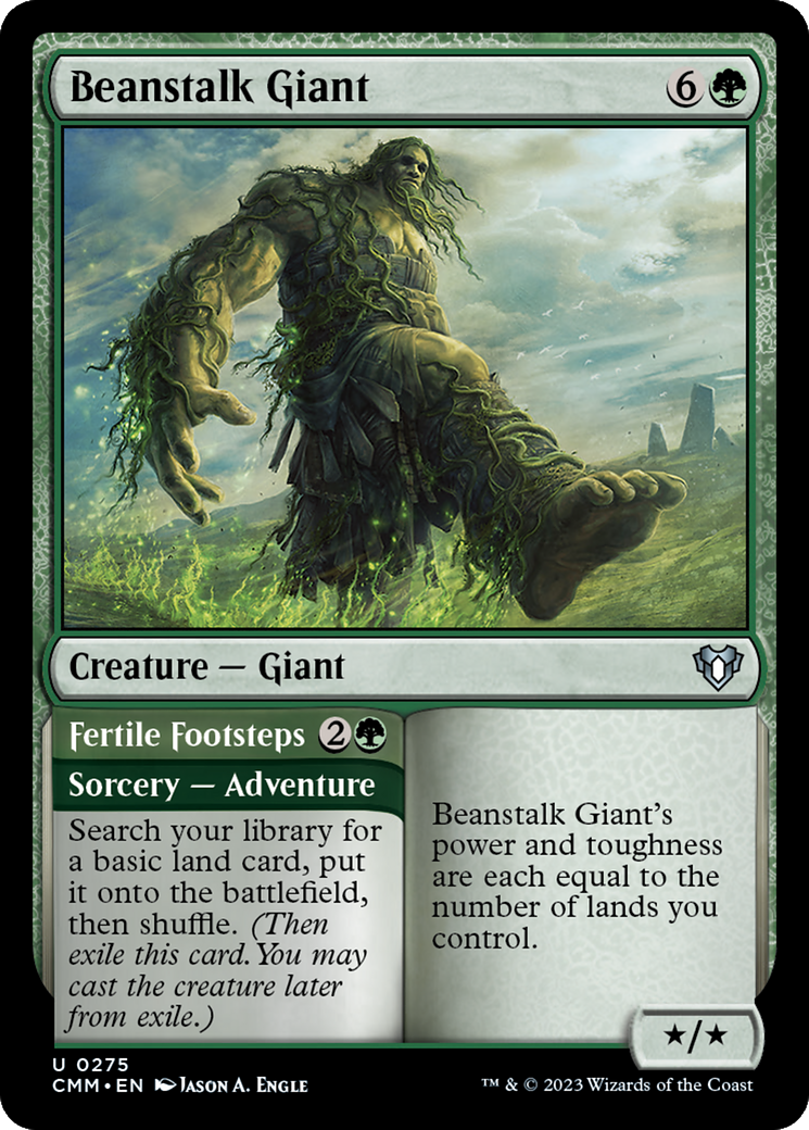 Beanstalk Giant // Fertile Footsteps [Commander Masters] | Gamers Paradise