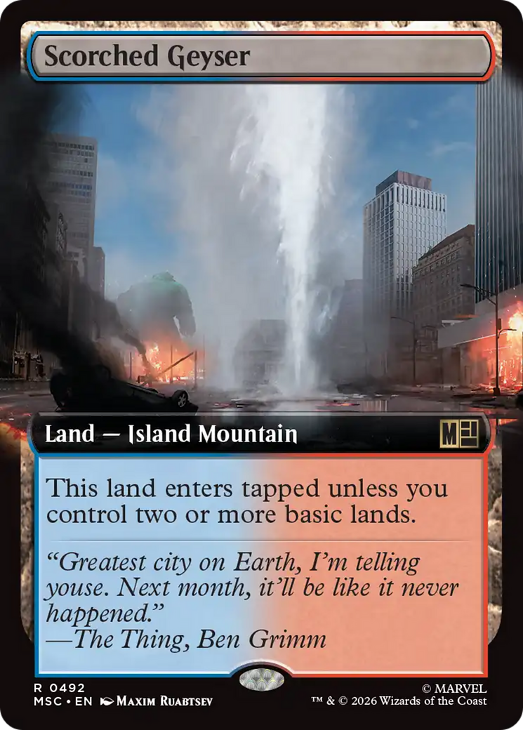Scorched Geyser (Extended Art) [Marvel Super Heroes Commander] | Gamers Paradise