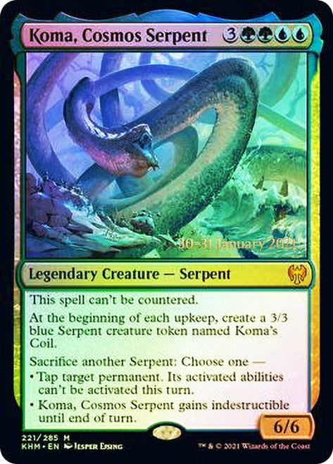 Koma, Cosmos Serpent [Kaldheim Prerelease Promos] | Gamers Paradise