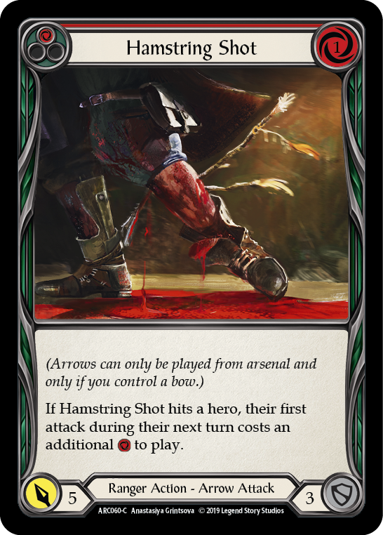 Hamstring Shot (Red) [ARC060-C] (Arcane Rising)  1st Edition Rainbow Foil | Gamers Paradise